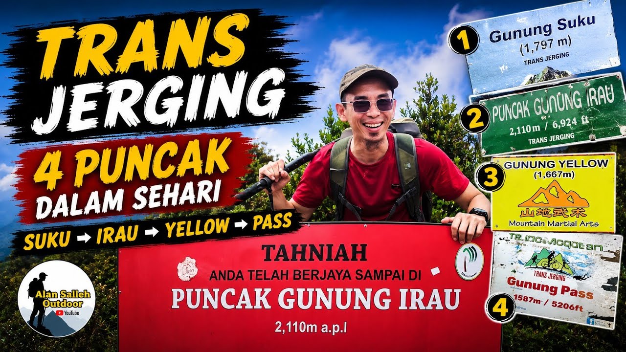 TRANS JERGING DAY HIKE HIKING MALAYSIA trail hiking terlajak hardcore