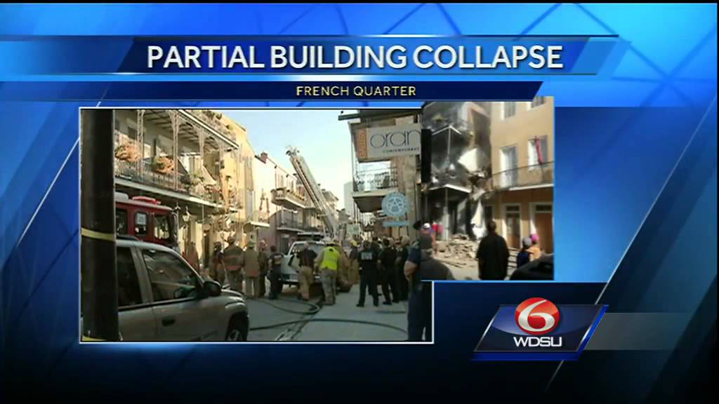 Crews work to determine cause of partial building collapse in French Quarter
