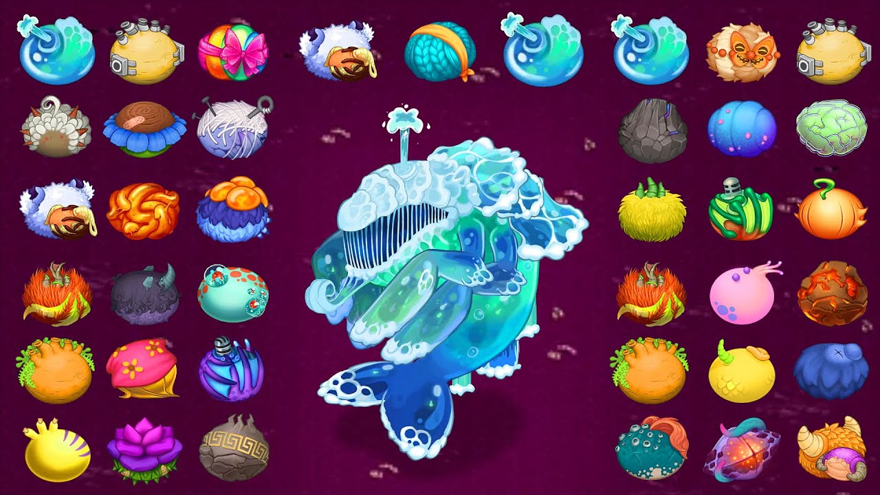Psychic Island - ALL EGGS (All Sounds & Animations) | My Singing Monsters