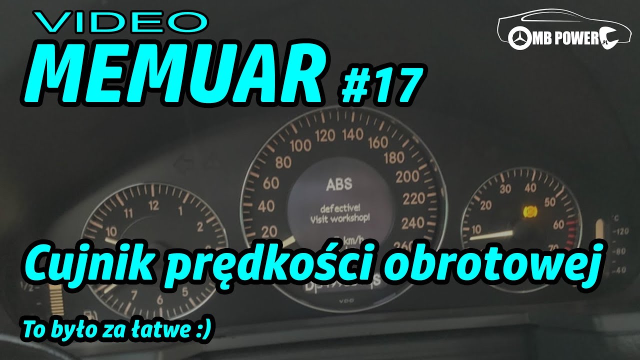 VLOG #17 - Problem z ABS ESP - awaria czujnika prędkości obrotowej Mercedes W211 wheel speed sensor