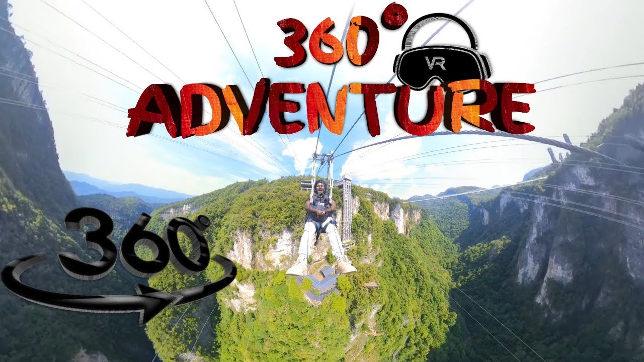 Flying Through the Sky: 360° Adventure on the Zipline at Zhangjiajie Forest  🏞️ | 360° 4K UHD |