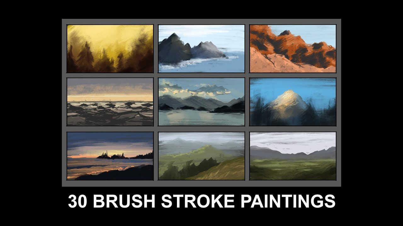 30 Brush Stroke Paintings