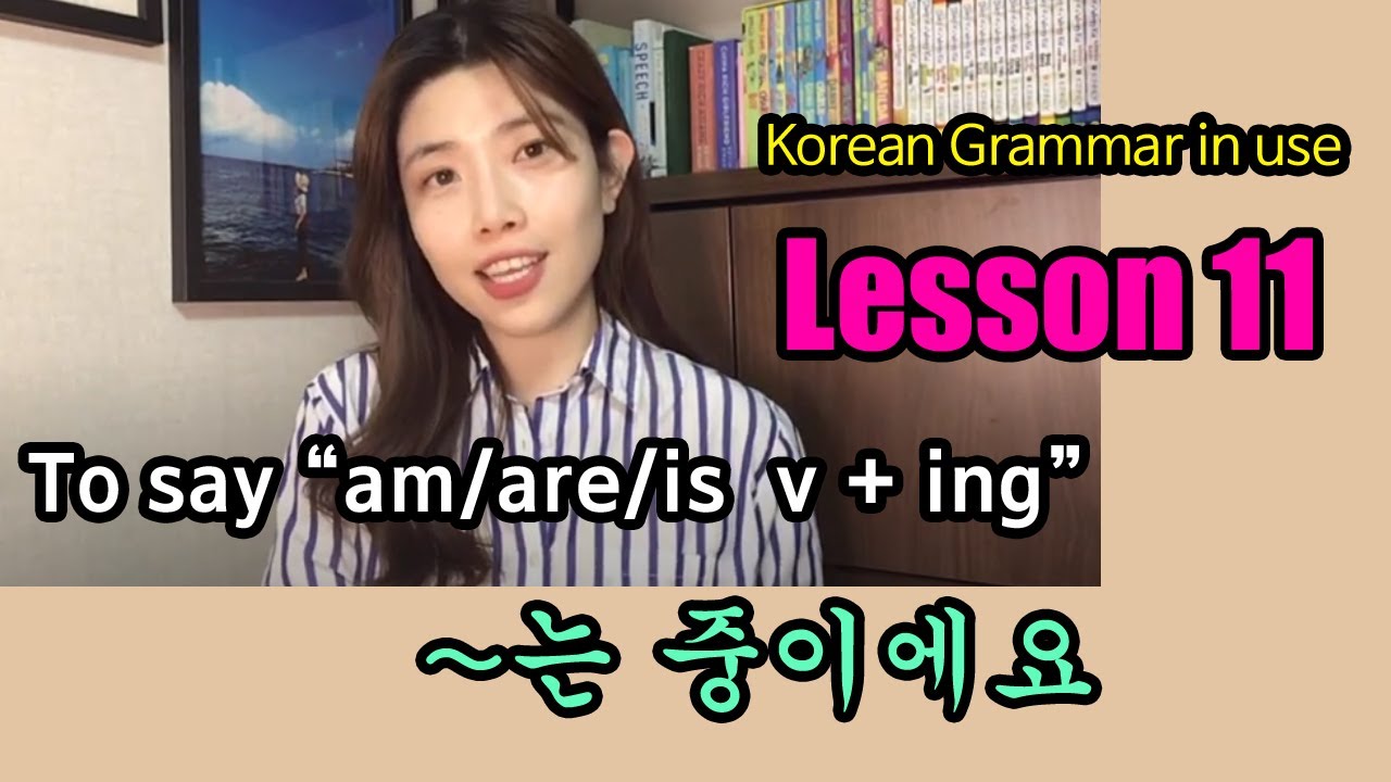Lesson 11. ~는 중이에요 (to use the Present Progressive tense)