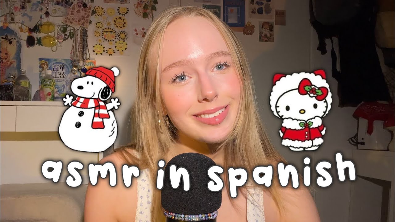 ASMR en español 🇪🇸 | close whispered spanish trigger words ~ christmas edition🎄