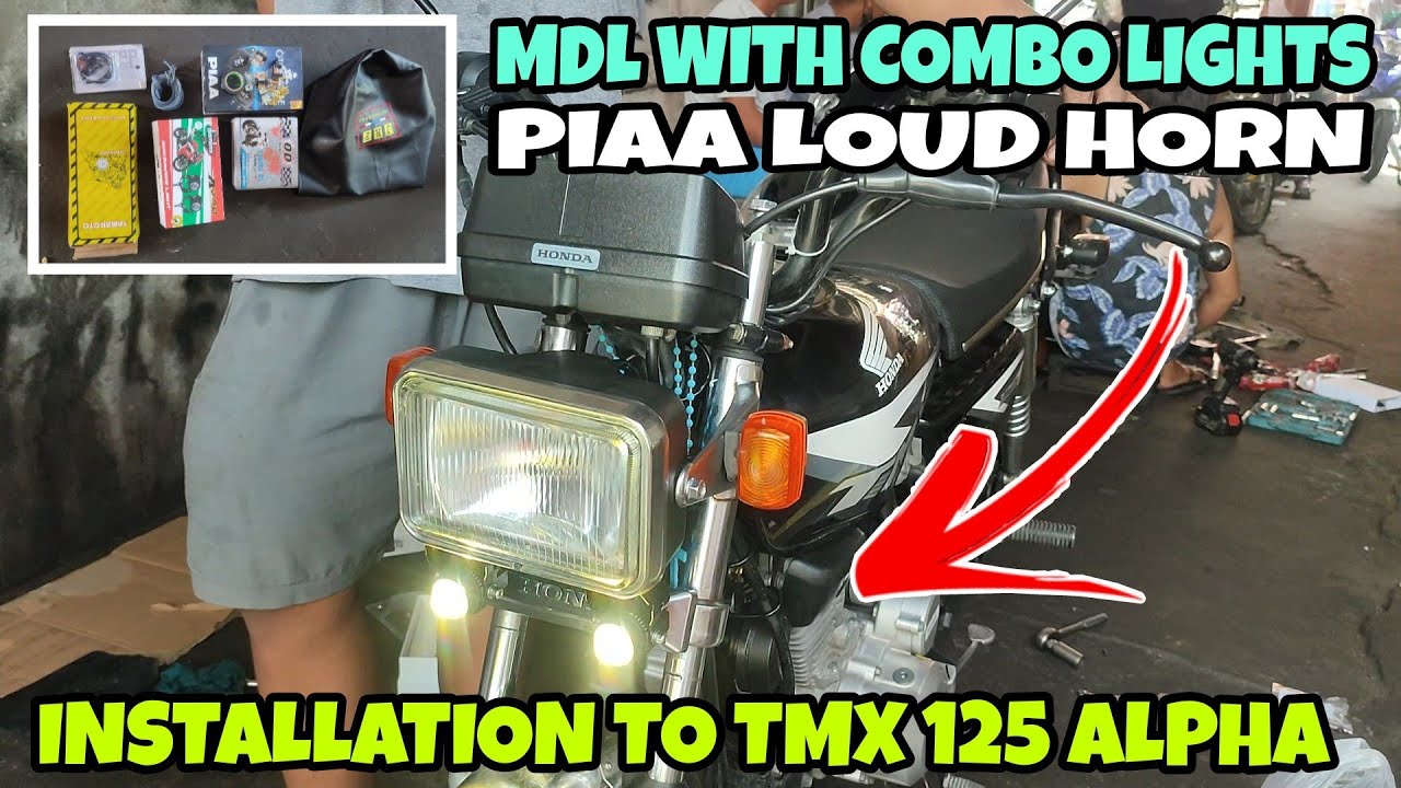 PAANO MAG INSTALL NG MDL WITH COMBO LIGHTS SA TMX 125 ALPHA AT PIAA LOUD DUAL HORN - FULL TUTORIAL