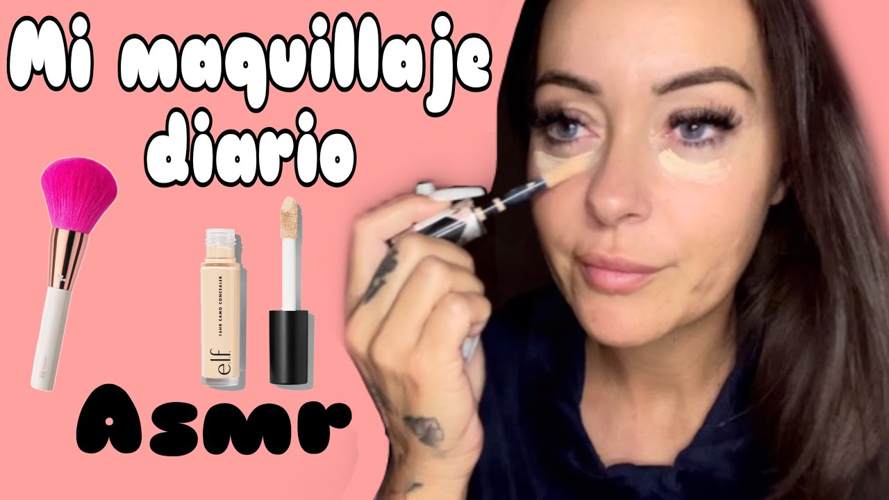 Como me maquillo diariamente en ASMR