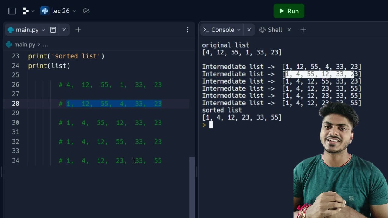 Selection Sort | Sorting Algorithm In Python | Easy Explanation Selection Sort In Python