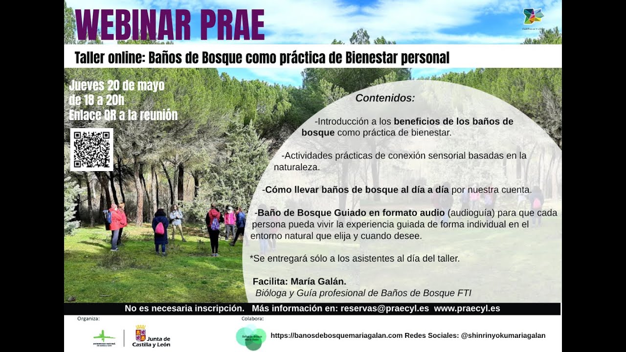 WEBINAR PRAE: BA&Ntilde;OS DE BOSQUE COMO PR&Aacute;CTICA DE BIENESTAR PERSONAL