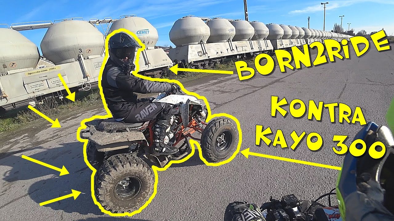 Born2ride przepalił mi quada Drifty , Bączki , Jazda bokiem Kayo 300