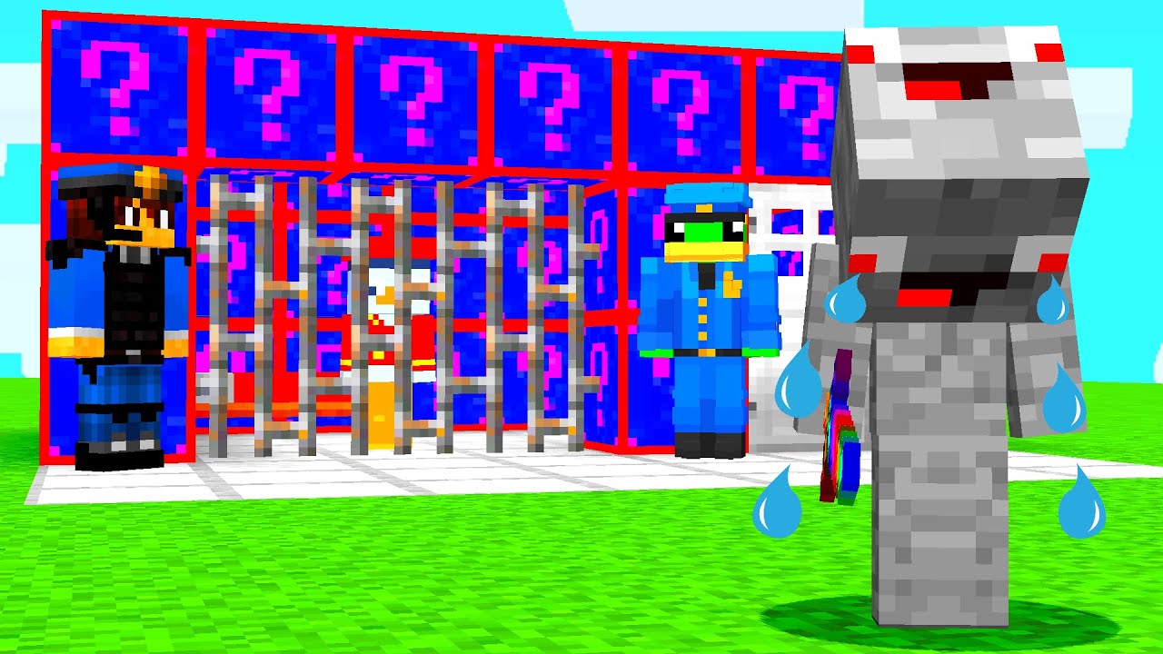 Polizisten haben Ente festgenommen ALPHASTEIN RETTET IHN LUCKY BLOCK
