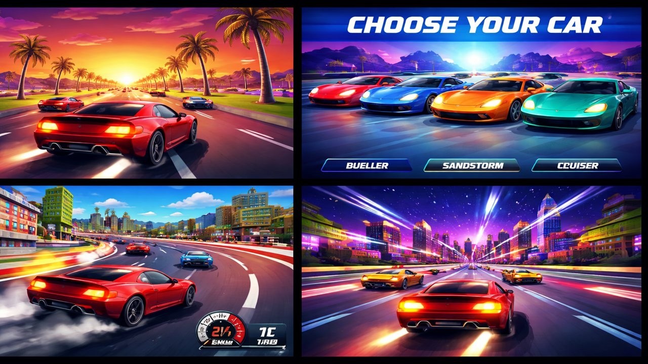 Horizon Chase Gameplay &ndash; High Speed Retro Arcade Racing with Intense Action and Stunning Tracks