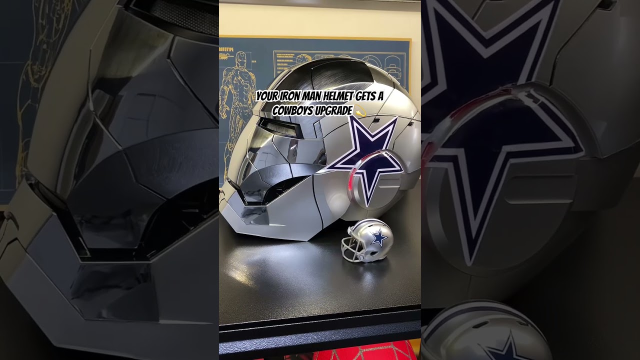 Dallas Cowboys Edition Iron Man Helmet ⭐💥#ironmanhelmet #birthdaygift #dallascowboys