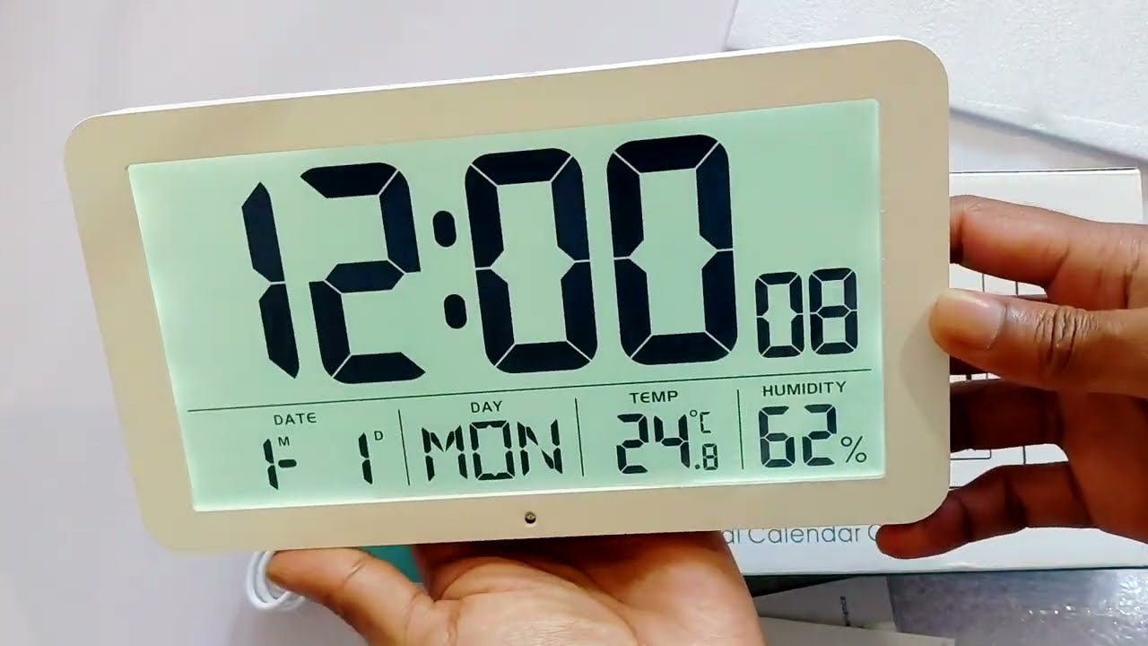 Big Screen Autobacklight Digital Clock With Temperature And  Humidity Sensor F6001