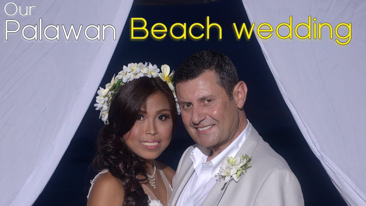 Greek and Filipina beach wedding in Palawan at Sheridan Beach Resort