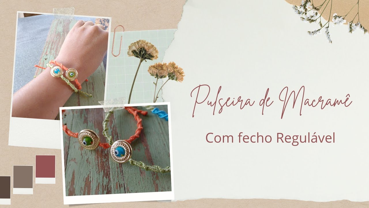 Como fazer pulseira de macramê rápida passo a passo para iniciantes.