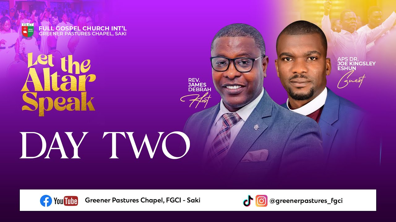 GPC || Day Two || Let The Altar Speak 26 || 20. 01. 26