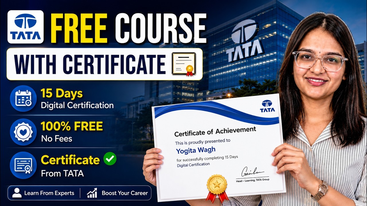 🔥TATA FREE Course + Certificate in just 15 Days | No Fees | Apply Now