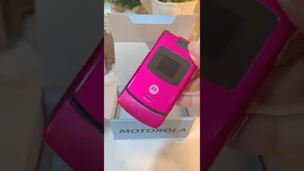 unboxing pink motorola razr v3 💕