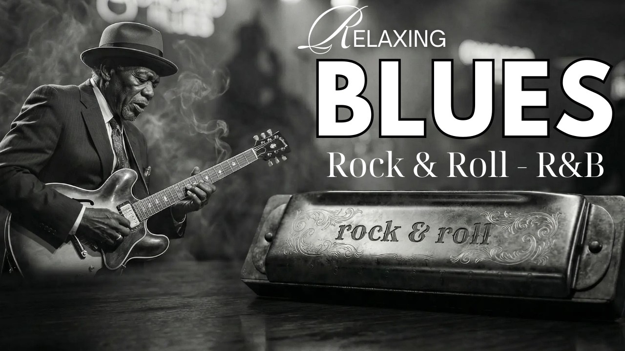Relaxing Rock & Roll Blues Harmonica 🎸 Smooth Vintage Blues for Chill & Focus