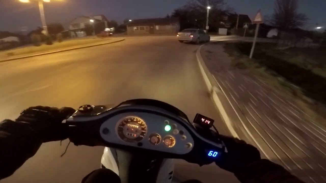 Gilera Runner on board Malossi 172 + PM Tuning PM59 X-Tech Night Ride POV
