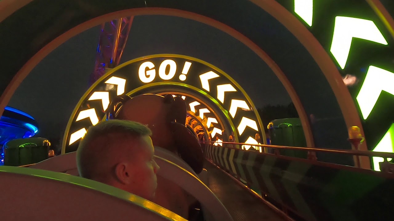Slinky Dog Dash Toy Story Roller Coaster Night POV - Hollywood Studios 2019