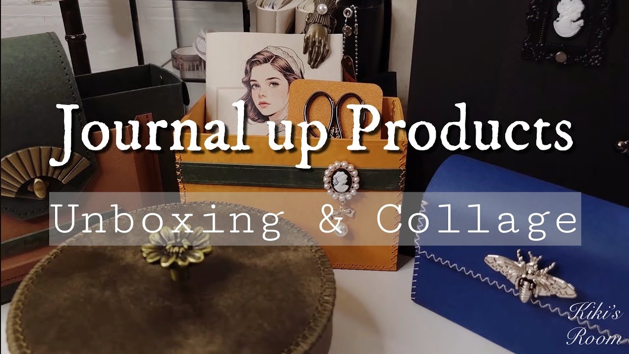Sub) 新しい革製の収納ボックスとポーチの開封,Unboxing｜Storage pouch and leather storage box🕊️Journal up