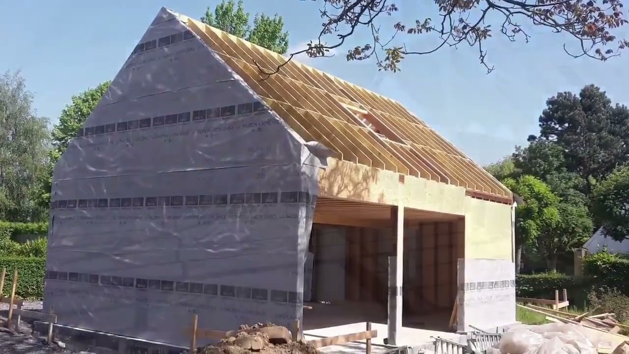 R&eacute;alisation d'un garage en ossature bois