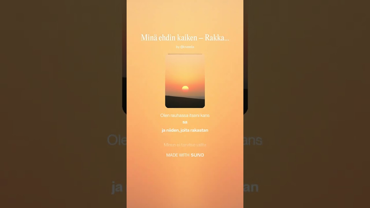 Minä ehdin kaiken – Rakkaudessa