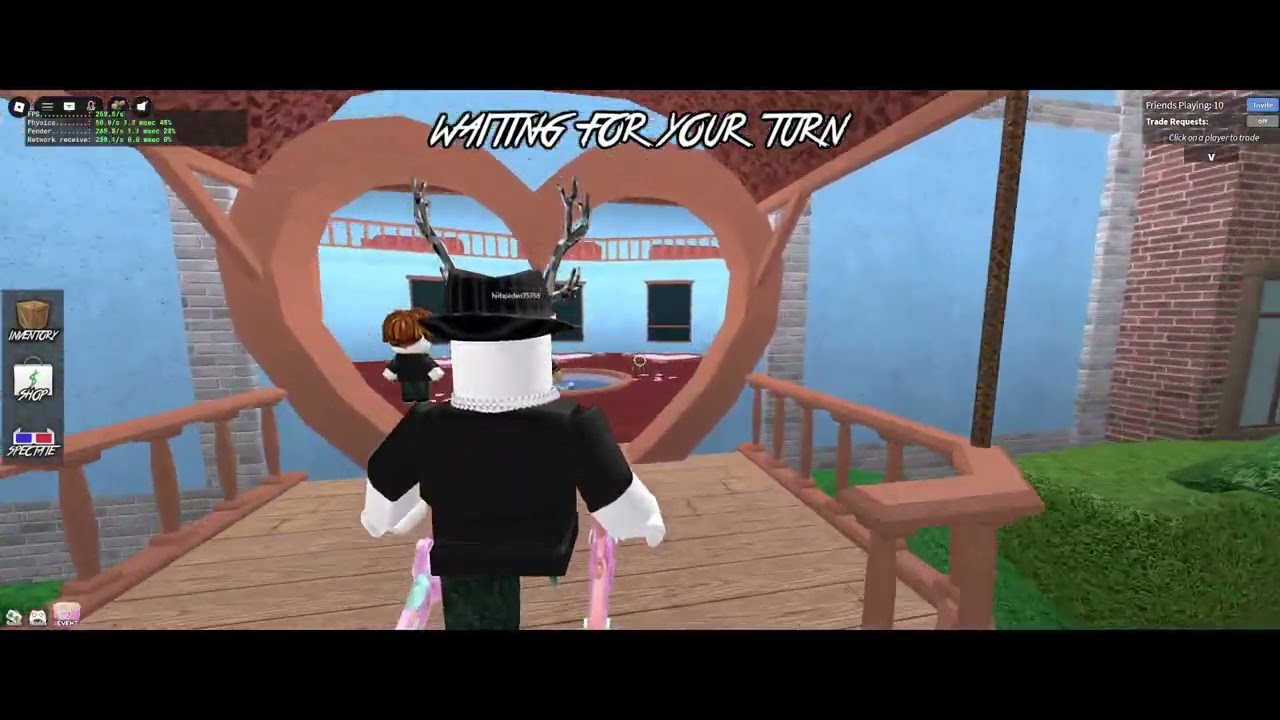 Playing with Fans on Roblox.