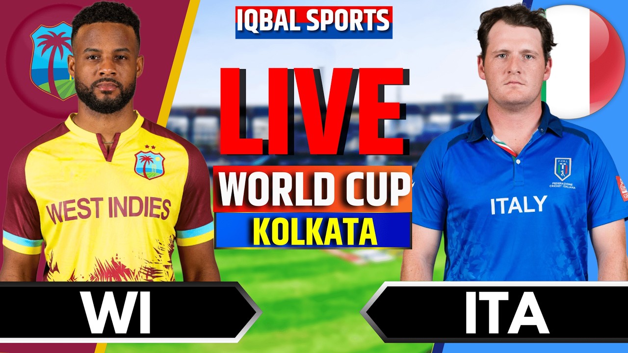 West Indies vs Italy, T20 World Cup 2026 | Live Cricket Match Today | WI vs ITA Live | Iqbal Sports