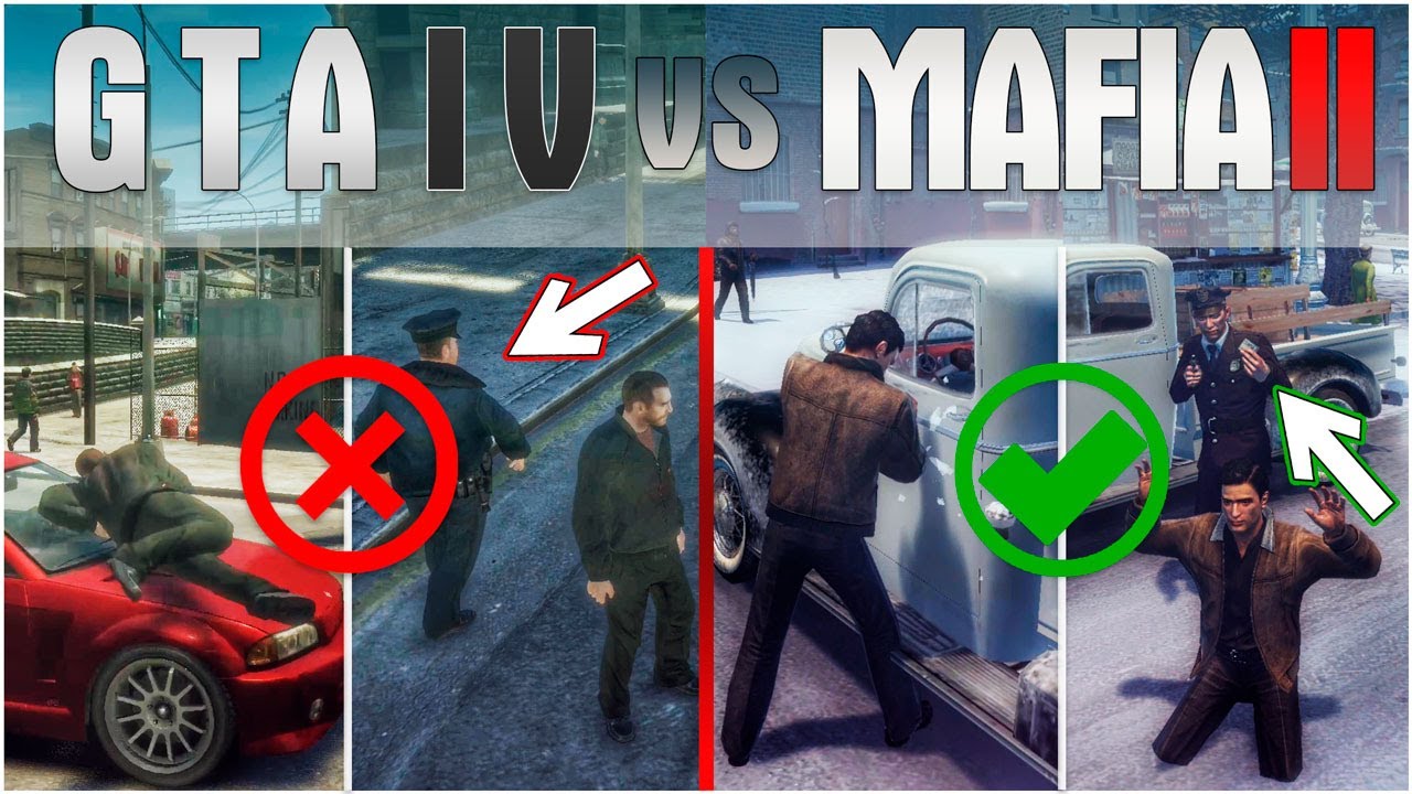 ПОЛИЦИЯ GTA 4 vs ПОЛИЦИЯ MAFIA 2