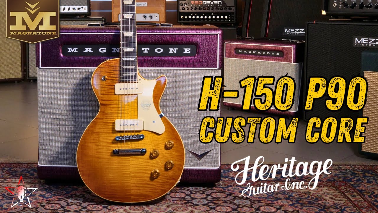 HERITAGE CUSTOM SHOP H-150 P90 Custom Core Lemon with MAGNATONE M80 '59 Billy Gibbons (No Talk Demo)
