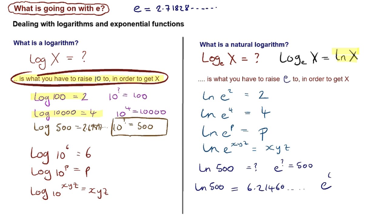 Capacitors - part 3 - capacitors and natural logarithms.
