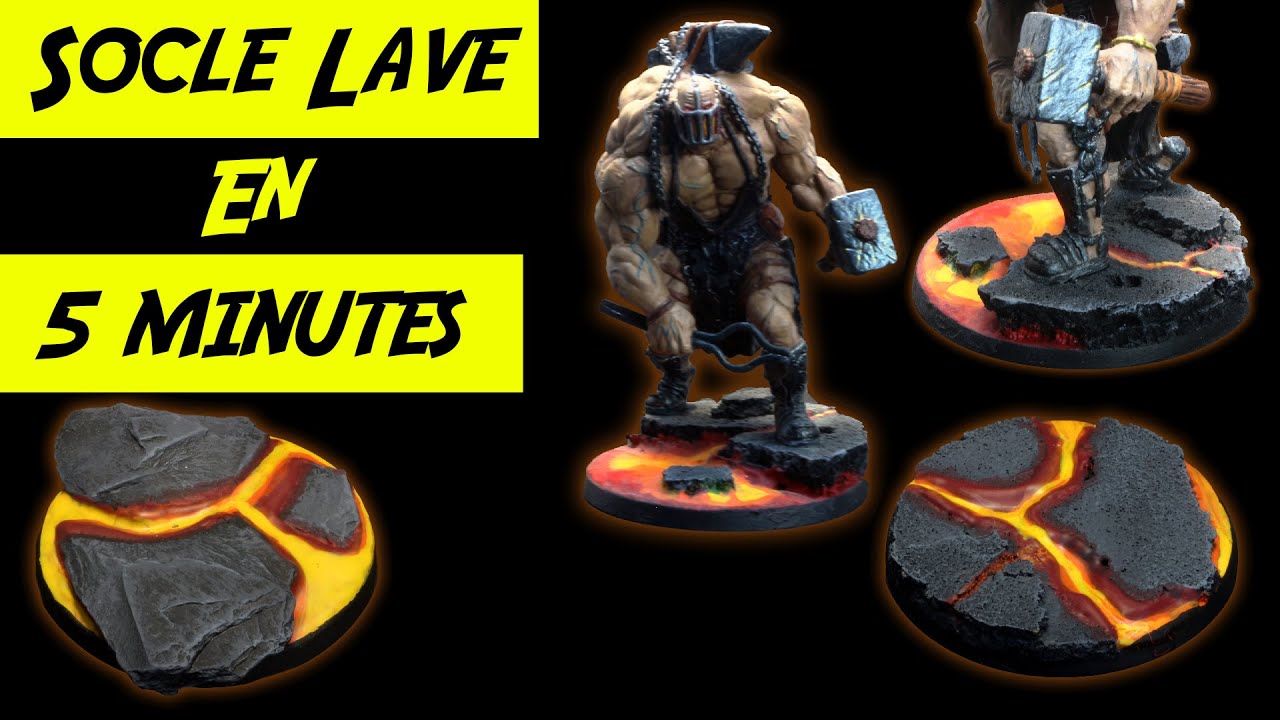 Socle de type lave en 5 minutes - Tutoriel de peinture sur figurines