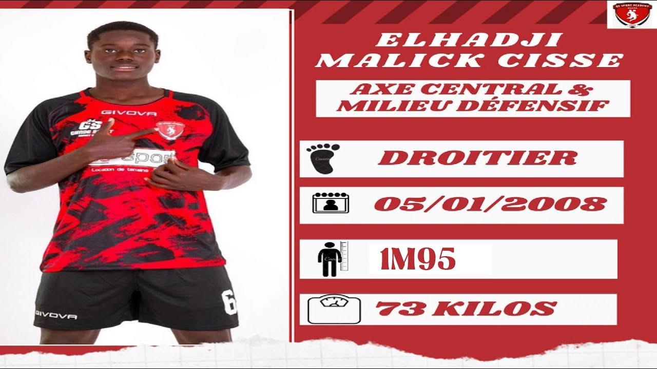 Elhadji Malick Cissé : Milieu défensif (Récupérations de balle, Transversales, Dribbles, Passes...)