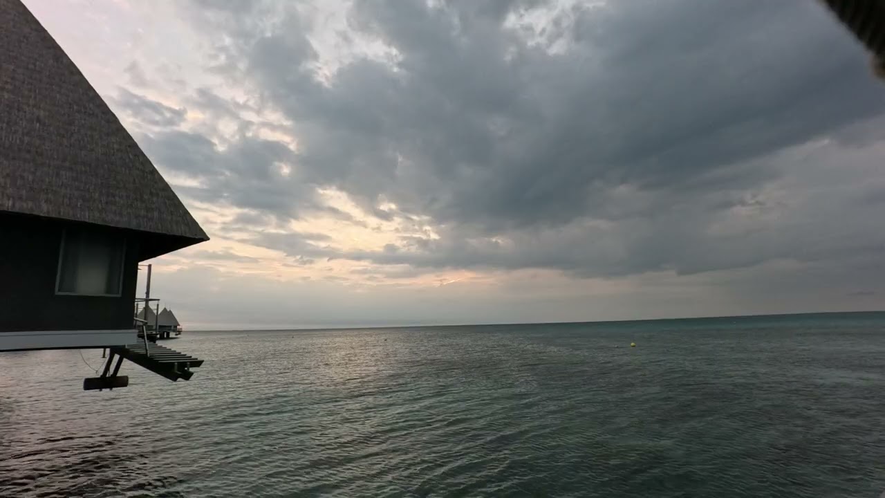 4K Evening ocean view relaxing calm peaceful New Caledonia