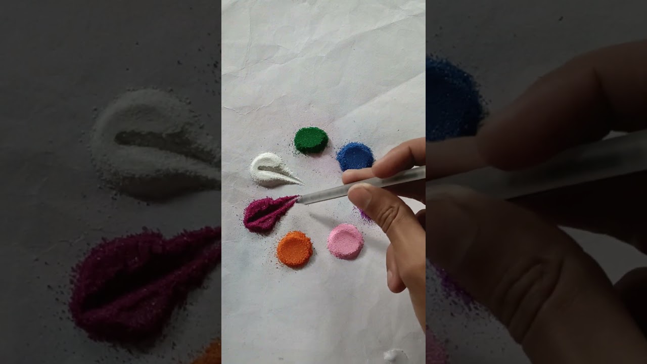 simple Rangoli, satisfying rangoli, Easy rangsatisfying #asmroli​, Tricks and tips,ASMR#rangol