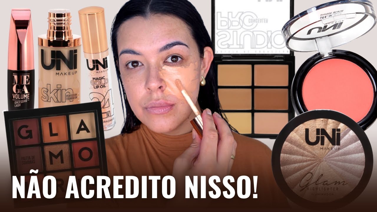 TESTEI (finalmente) UNI MAKEUP e não imaginei que fosse gostar tanto!
