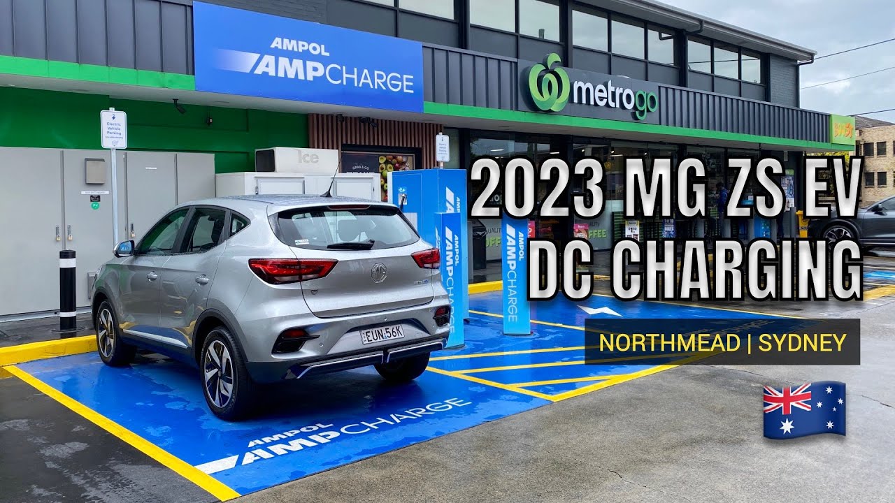 2023 MG ZS EV FAST CHARGER DEMONSTRATION Australia Ampol Ampcharge