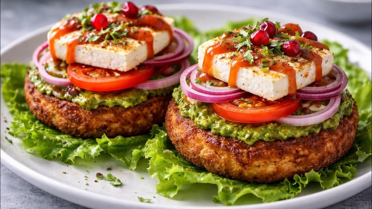 Without Bread Aloo Tikki Burger 😋 | Healthy Weight Loss Snack | No Bun Burger Recipe 