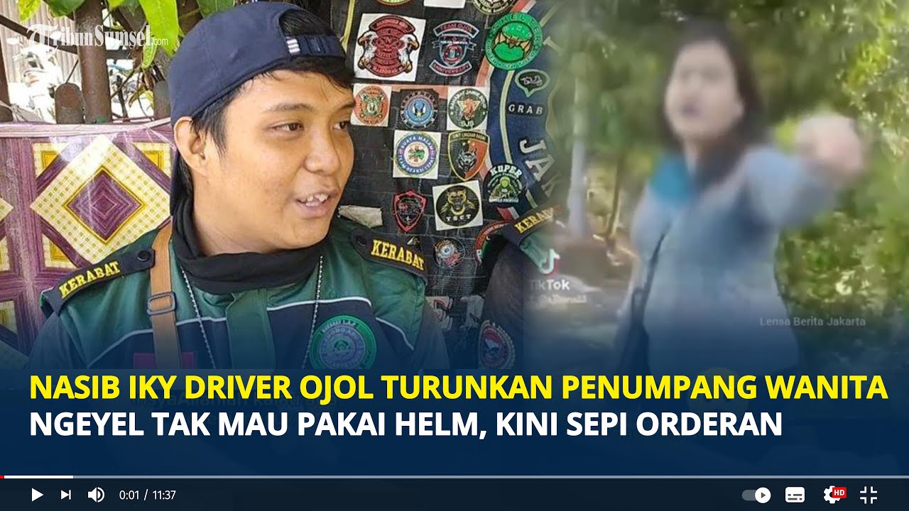 Nasib Iky Driver Ojol Turunkan Penumpang Wanita Ngeyel Tak Mau Pakai Helm, Kini Sepi Orderan