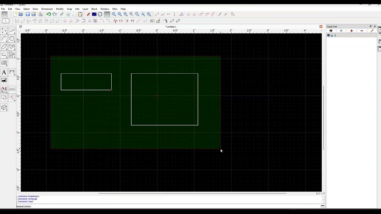 QCAD - Very Basic Shapes