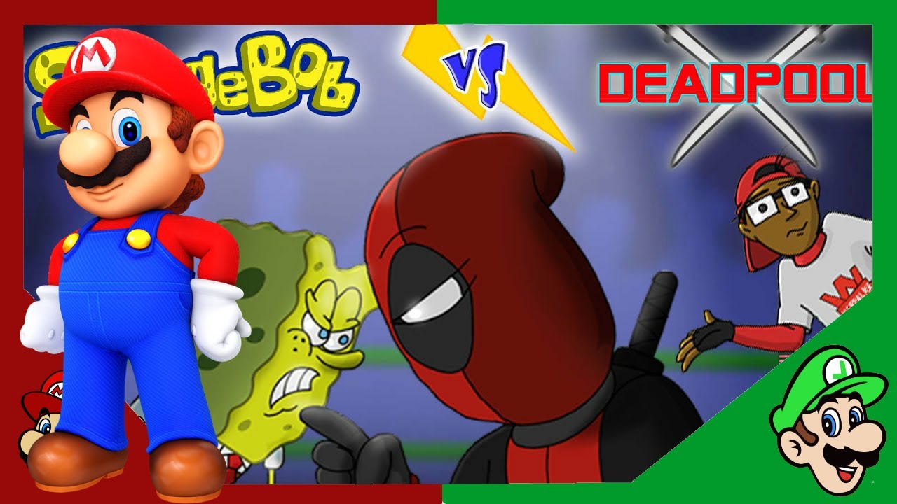 Food Fight! | Mario Reacts To Spongebob vs Deadpool - Cartoon Beatbox Battles