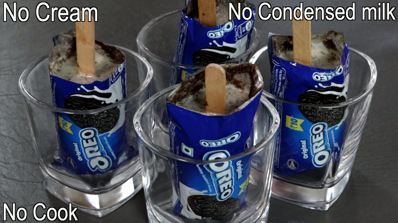 Only 2 Ingredients Oreo popsicle Recipe | Oreo Ice Cream without Cream, Mold and Condensed Milk