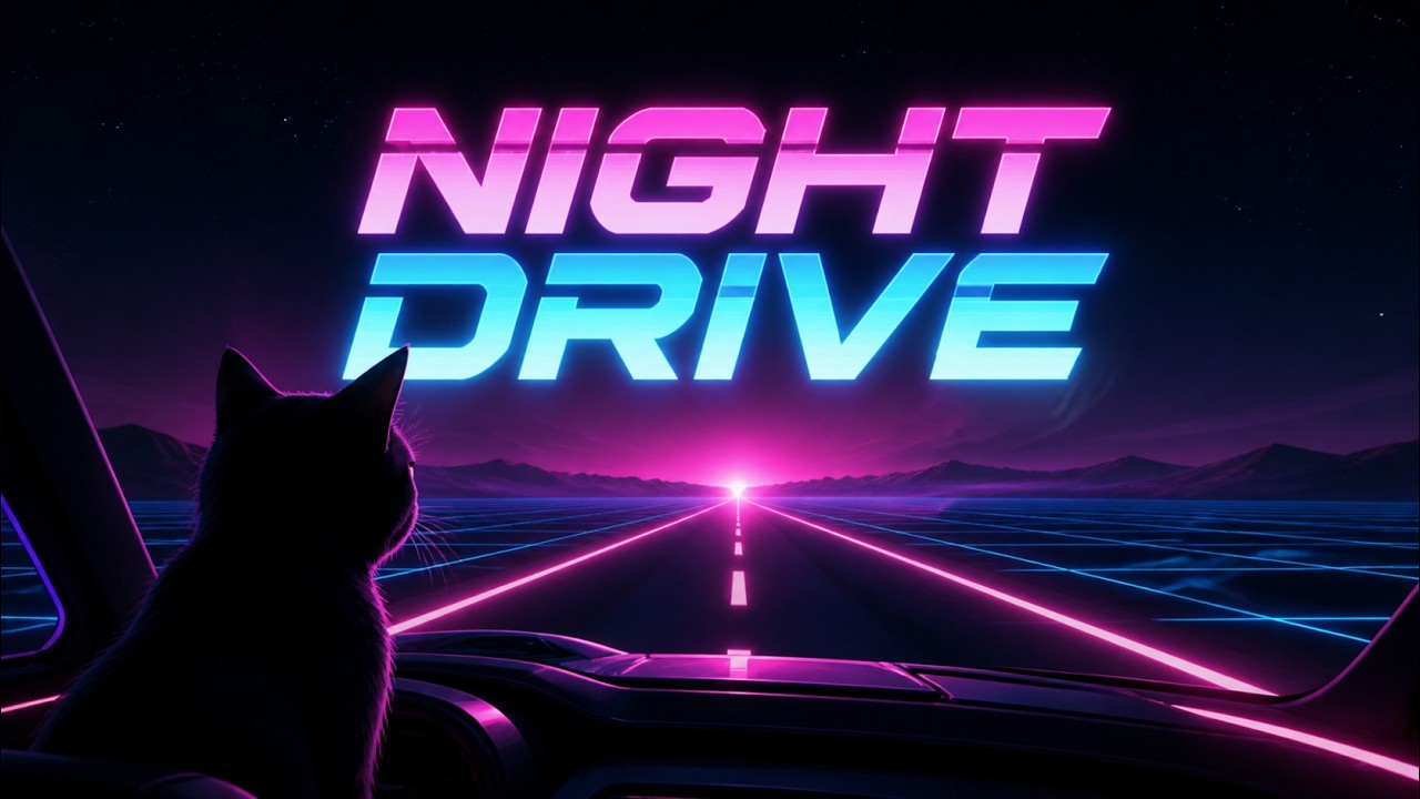 🎹💜 Purple Snowcat: Lost in Retrowave | Cyberpunk Study Mix 2025 💜🎹