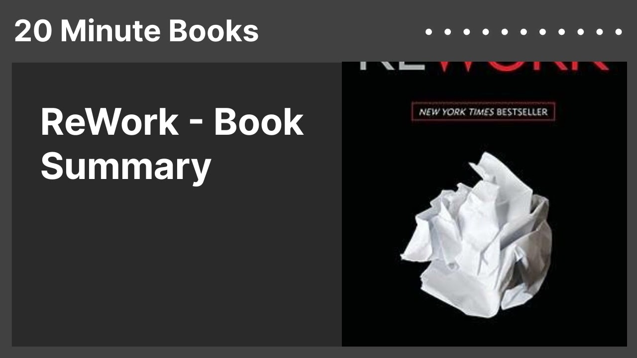 ReWork - Book Summary
