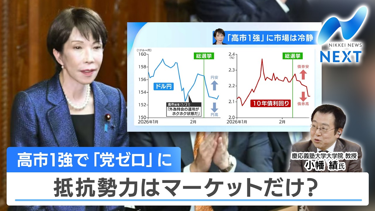 高市1強で「党ゼロ」に 抵抗勢力はマーケットだけ？【NIKKEI NEWS NEXT】