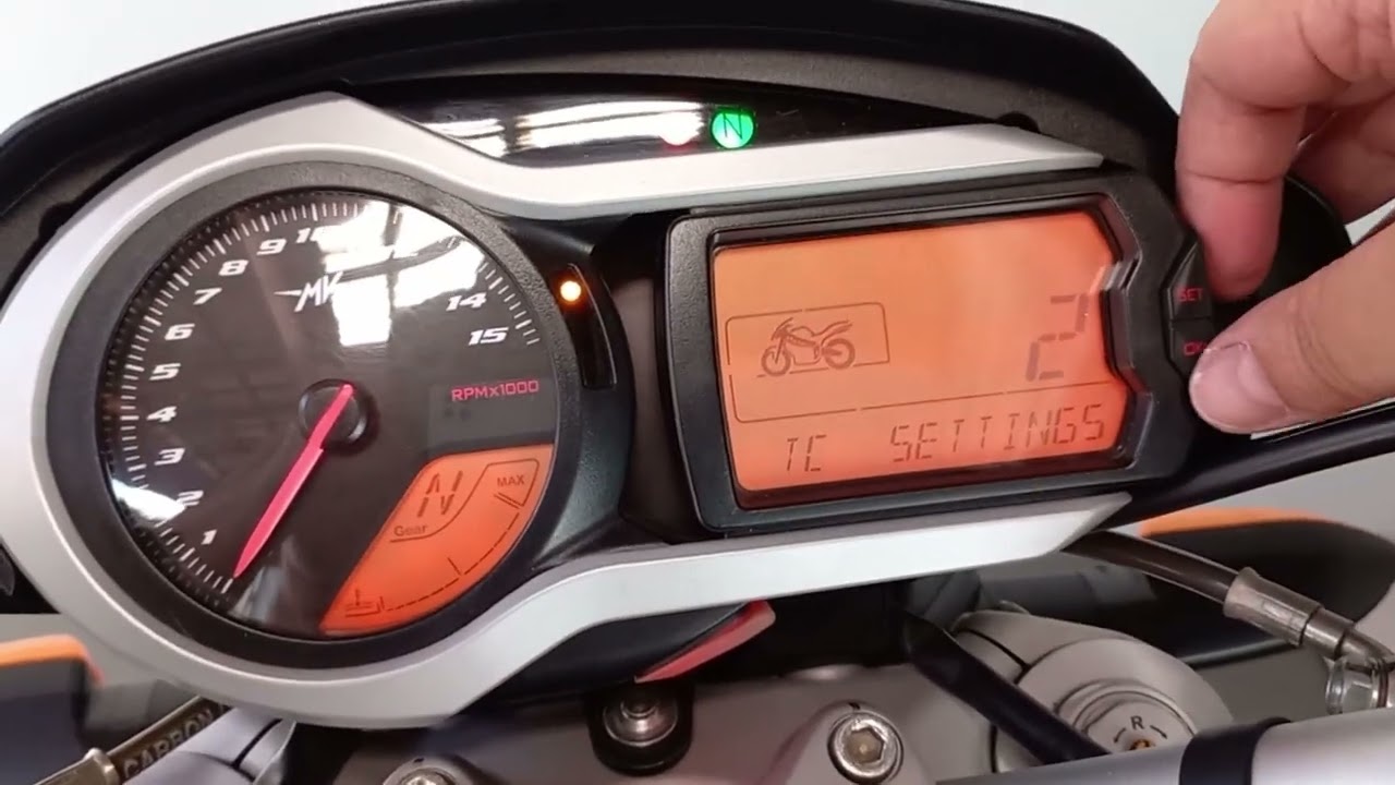 MV AGUSTA BRUTALE 1090, FUNÇÕES DO PAINEL. DASHBOARD SET-UP