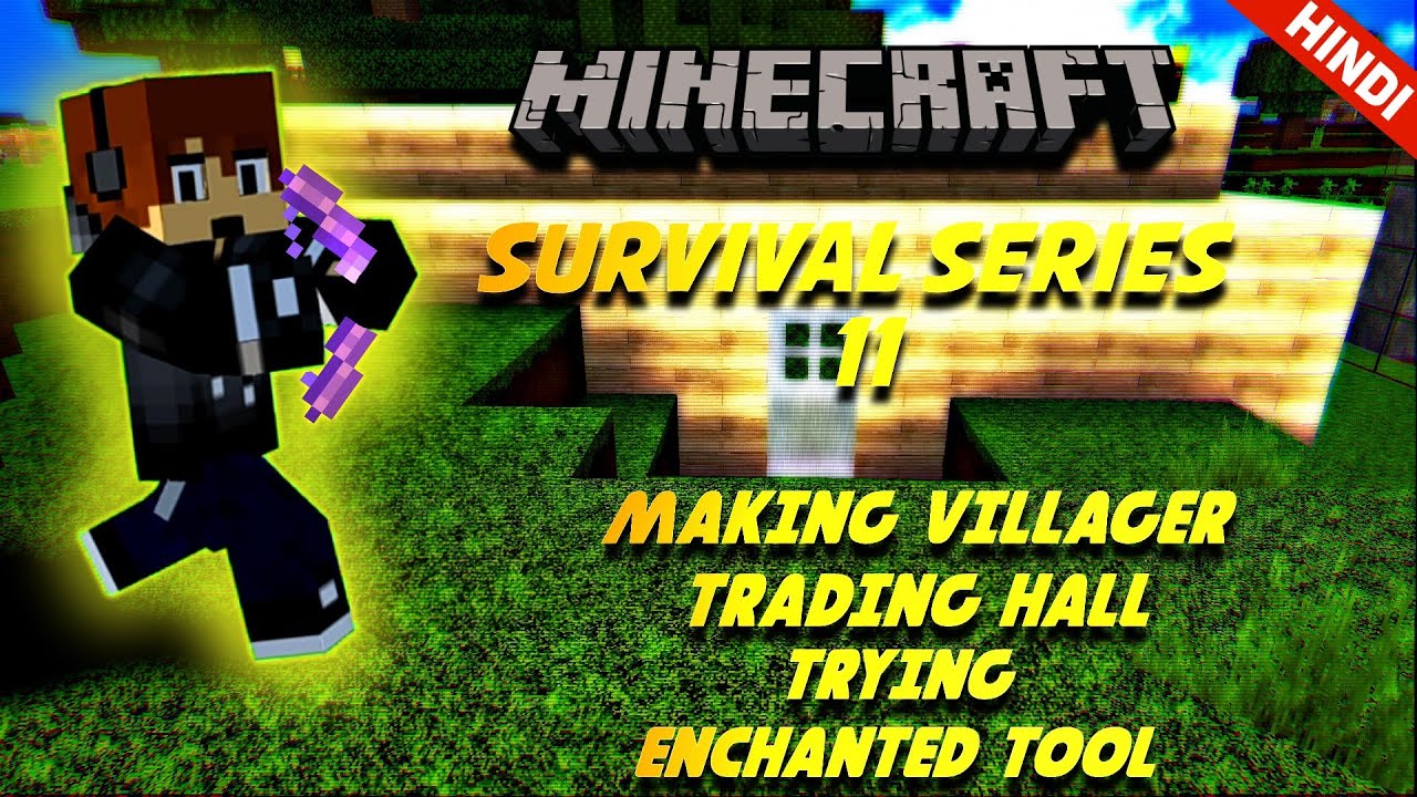 Episode- 11  Enchanting & Villagers Trading Hall | Minecraft 1.18 | SOA SQUAD