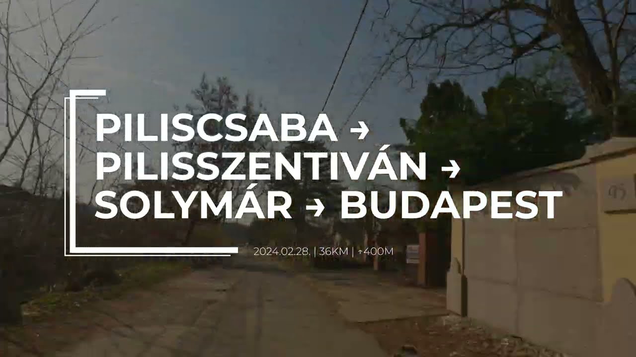 Piliscsaba → Pilisszentiván → Solymár (Teljes kerékpáros útvonal)